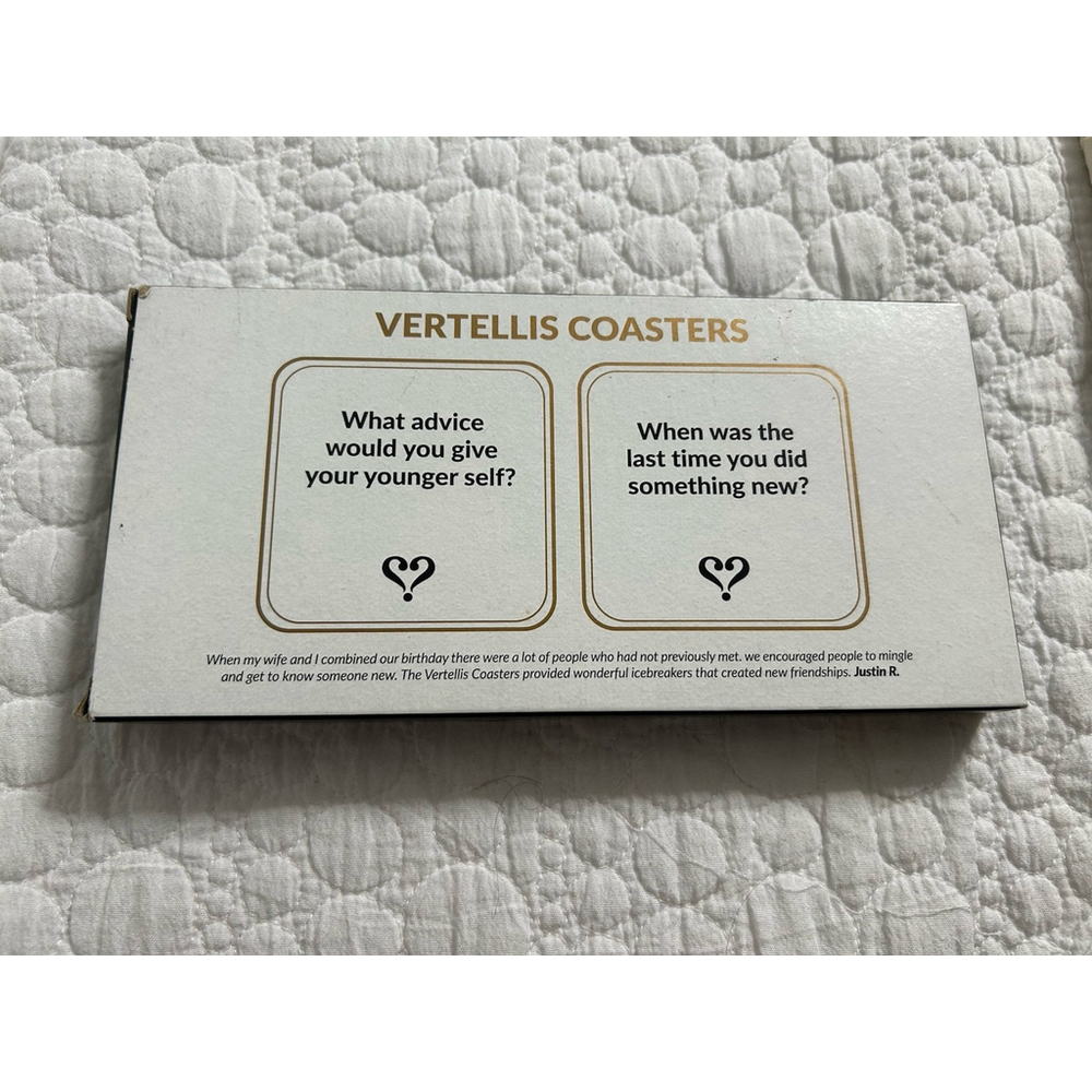 NEW Vertellis Conversation Starter Coasters - set of 20